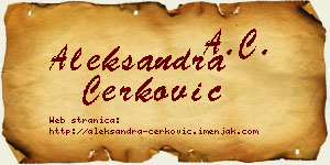Aleksandra Čerković vizit kartica